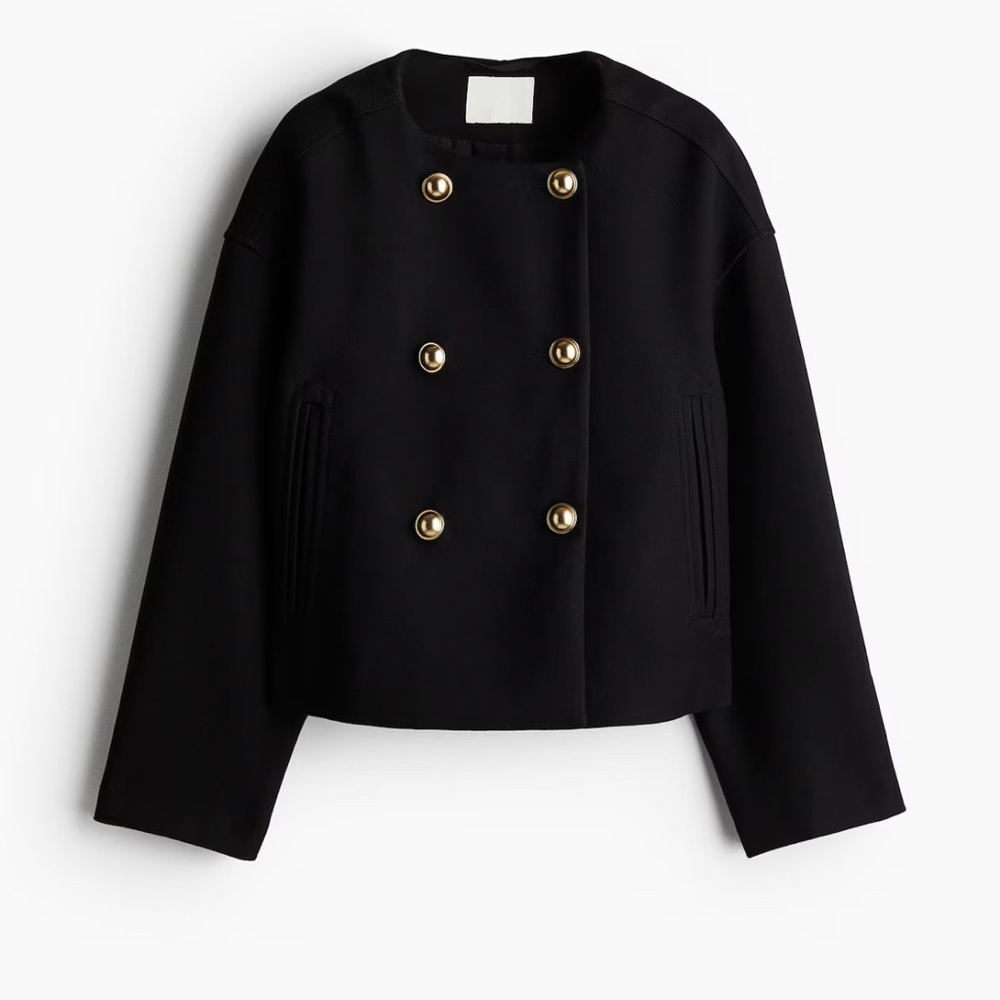 NWT Double-Breasted Black Jacket
